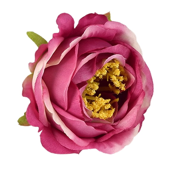 ZFSBZBS 1Pc Peonies Artificial Flowers Head Without Stem, Artificial Peony Flowers for DIY Wedding Decorations Centerpieces Bouquets,Dark Pink,Peony Flower Heads