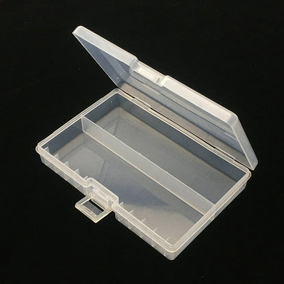 ZFSBZBS 1Pcs Battery Organizer Storage Case, Battery Vault Box Container for 48pcs, Plastic Clear Protective Battery Holder for Travelling/Home/Office,Clear,AA battery