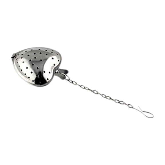 ZFSBZBS 1Pcs Loose Tea Infusers Spoon, Stainless Steel Heart Shaped Tea Strainers Steeper Diffuser Filter Fine Mesh Strainer Spoon, Long Grip