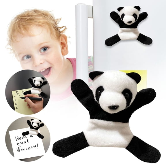ZFSBZBS 1Pcs Plush Panda Refrigerator Magnets - Soft, Cartoon Animal Decor for Fridge, Whiteboard, Cabinet | Strong Magnetic Hold | Chinese Souvenir and Gift Idea
