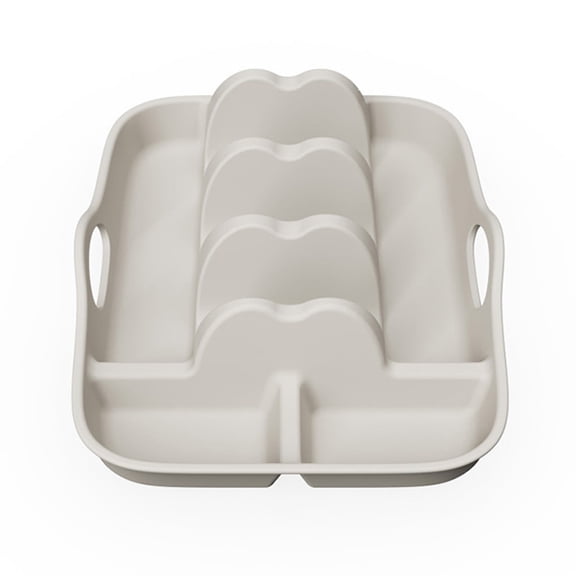 ZFSBZBS 1Pcs Silicone Taco Holder Plates, Reusable Taco Plates Holder with Handle for Party, Taco Bar Serving Set, Oven Safe for Baking, Dishwasher and Microwave Safety,Khaki