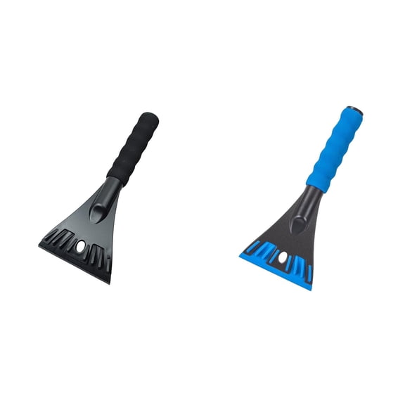 ZFSBZBS 2Pcs Ice Scrapers for Car Windshield 10.2'' x 4.2'' Ice Frost Removal Scraper With Handle Ice Scraper for Truck SUV Car Window,Black*1+Blue*1