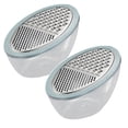 thumbnail image 1 of ZFSBZBS 2Pcs Stainless Steel Cheese Grater with Airtight Storage Container - Box Grater for Kitchen, Shredder for Parmesan, Cheddar, Vegetables, Chocolate,Blue,Style A, 1 of 9
