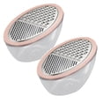 thumbnail image 1 of ZFSBZBS 2Pcs Stainless Steel Cheese Grater with Airtight Storage Container - Box Grater for Kitchen, Shredder for Parmesan, Cheddar, Vegetables, Chocolate,Pink,Style A, 1 of 9