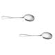 ZFSBZBS 2Pcs Stainless Steel Cooking Spoon, Serving Spoons for Mixing, Serving Spoons for Buffet, Serving Spoon,Silver,8.8 inx2 in
