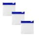 ZFSBZBS 3Pcs Hick Leakproof Reusable Slider Zipper Food Storage Bags for Pantry and Freeze Food, Food Slider Bag, Zip Lock I Medium Zip Bags for Storage,Blue