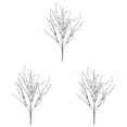 thumbnail image 1 of ZFSBZBS 3Pcs Plum Branches Artificial Flowers Blossom Long with Frosted Powder Blossom for Indoor Decoration Tall Vase Arrangements Home Wedding Table Centerpieces,White,40*10*3cm, 1 of 5