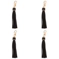 thumbnail image 1 of ZFSBZBS 4 Pcs PU Leather Tassels, 6 Inch Keychain Tassel Charm with Lobster Swivel for Jewelry Making, Handbag, DIY Crafts Black, 1 of 7