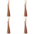 thumbnail image 1 of ZFSBZBS 4 Pcs PU Leather Tassels, 6 Inch Keychain Tassel Charm with Lobster Swivel for Jewelry Making, Handbag, DIY Crafts Brown, 1 of 7