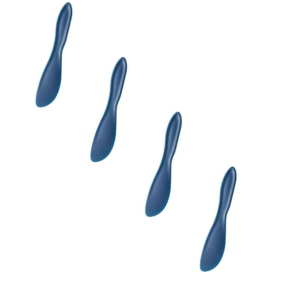 ZFSBZBS 4Pcs Plastic Butter Spreader, Kitchen Frosting Knives for Soft Cheese Butter Cream Icing, Sandwich Spreader Knife for Charcuterie Board,Blue*4