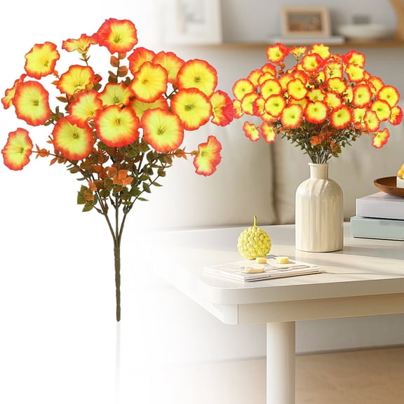 ZFSBZBS 7.8x13.8 Inches Artificial Flowers,Real Touch Fake Flowers for Vase Home Office Wedding Spring Winter Indoor Outdoor Centerpiece Table Decorations,Yellow