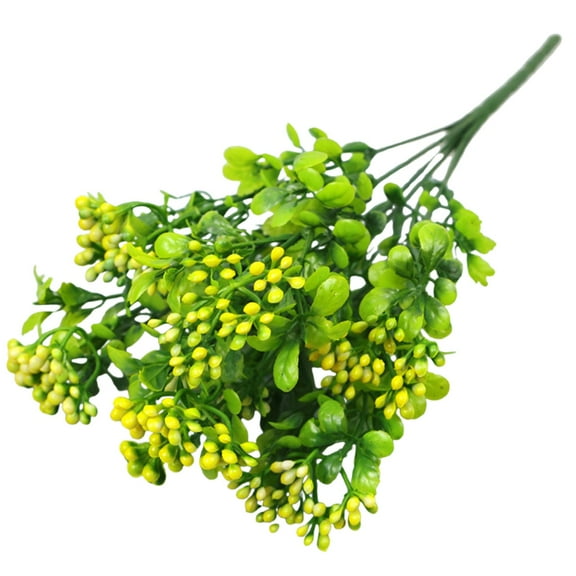 ZFSBZBS 7 Head Artificial Simulation of Rich Fruits Flower Decoration No Fade Faux Plastic Greenery Shrubs for Home Indoor Kitchen Garden Porch Patio Decoration Thanksgiving Wedding Yellow