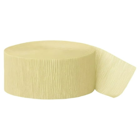 ZFSBZBS 984 Inch Crepe Paper Streamers, Streamers Party Supplies for Birthday Party Rainbow DIY Craft Christmas Halloween Wedding Various Holiday Decorations Beige