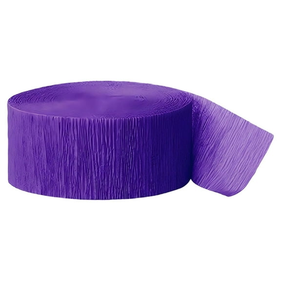 ZFSBZBS 984 Inch Crepe Paper Streamers, Streamers Party Supplies for Birthday Party Rainbow DIY Craft Christmas Halloween Wedding Various Holiday Decorations Purple
