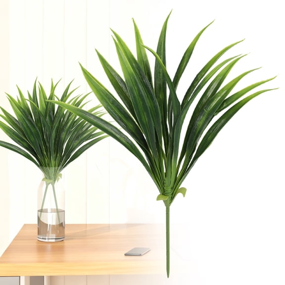 ZFSBZBS Artificial Cymbidium Leaves Fake Real Touch Clivia Faux Orchid Leaves Green Plants for Vase Bouquets Home Office Wedding Decor,Green