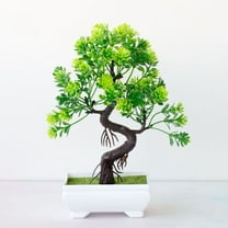 ZFSBZBS Artificial Plastic Plants Bonsai Trees Plants Greenery Desktop Display Fake Plant Potted Garden Balcony Ornaments Green