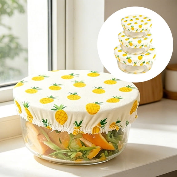 ZFSBZBS Breathable Reusable Bowl Covers for Bread Proofing 3 Pcs Pure Cotton Cloth Bowl Covers Elastic Sourdough Bowl Covers for Rising Food Storage & Baking Supplies for Home Kitchen,Beige