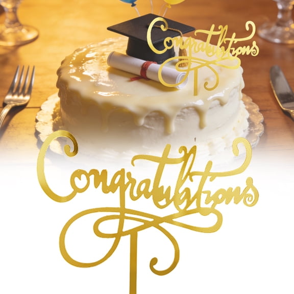 ZFSBZBS Congratulations Cake Topper,Class of 2026 Cake Topper,Congrats Grad Party Decorations Supplies,High School Graduation/College Graduate Party Decoration Supplies,High 14cm/5.51in