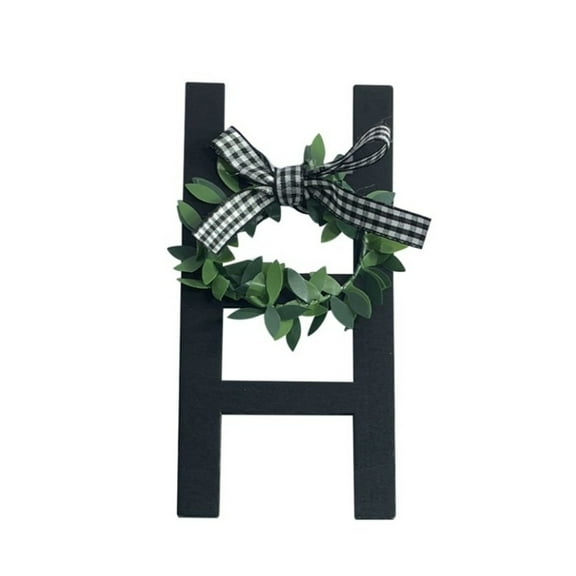 ZFSBZBS Creative Vintage Rural Farmhouse Style Window Frame Ladder Ornament: Wooden Frame Design for A Warm And Retro Wall Decoration Adding Fun Black,Ladder shape