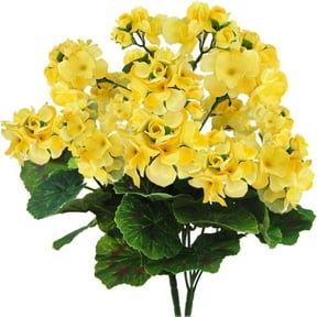 ZFSBZBS Fall Decor 13.7'' Artificial Begonia Flower-Wedding Home Living Room Geranium Plants Home Outdoor Decor Garden Yellow