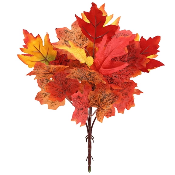 ZFSBZBS Fall Leaves Faux Maple Leaves Stems Thanksgiving Decor, Artificial Maple Leaves Branches for Table Autumn Picks Centerpieces Fall Leaves Stems for Vases Home Fireplace Décor