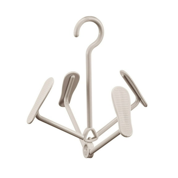 ZFSBZBS Foldable Shoe Drying Rack Plastic Shoe Hangers with Quick-Drain Design for Balcony and Entryway for Closet and Outdoor Use,Gray