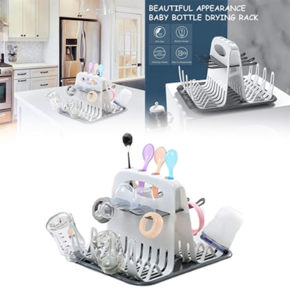 ZFSBZBS High Capacity Drying Rack, Deluxe Countertop Drying Rack, Universal Drying Station, Bottle Drying Rack
