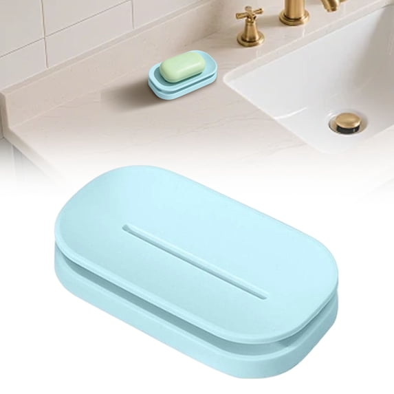 Soap Box Graphics ZFSBZBS Plastic Soap Dish, Double Layer Soap Box, Home Bathroom Soap ...