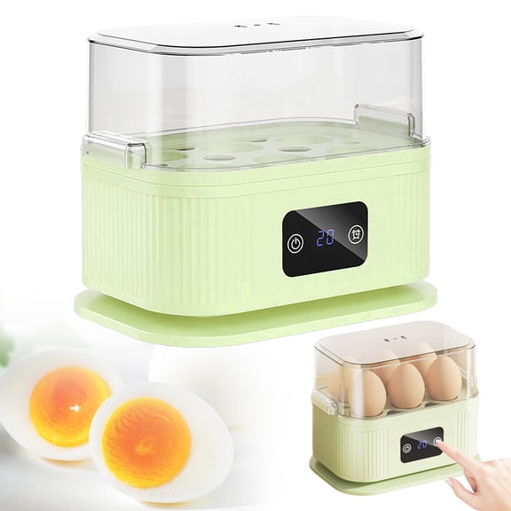 ZFSBZBS Rapid Egg Cooker Electric 6 Eggs Capacity, Soft, Medium, Hard Boiled, Poacher, Omelet Maker Egg Poacher With Auto Shut-Off,Green