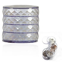ZFSBZBS Resin 4 Layer Jewelry Box,Small Jewelry Storage Box Earring Holder Rotating Travel Jewelry Tray Jewelry Organizer Hanger Clear