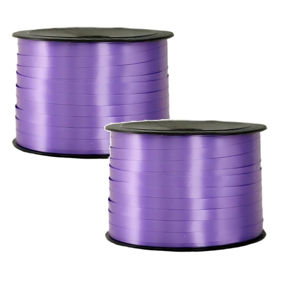 ZFSBZBS Ribbon-Balloon, 2 Roll 0.5cm X 100 Yards Curling String Set for Art&Craft Decor,Gift Wrapping,Ribbons and Bows for New Year Birthday Gifts Supplies Purple