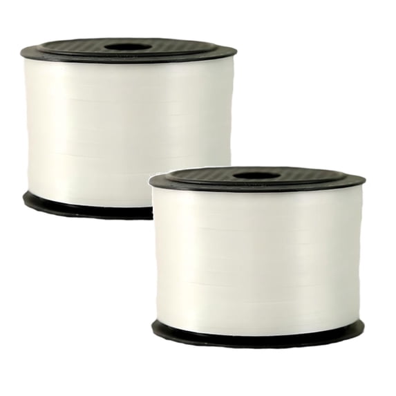 ZFSBZBS Ribbon-Balloon, 2 Roll 0.5cm X 100 Yards Curling String Set for Art&Craft Decor,Gift Wrapping,Ribbons and Bows for New Year Birthday Gifts Supplies Silver