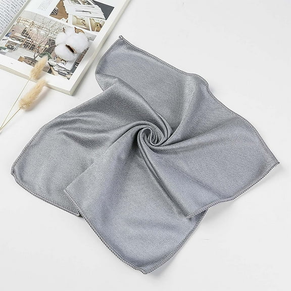 ZFSBZBS Streak Free Premium Microfiber Glass Cleaning Cloth, Lint Free Quickly Clean TV, Monitor, Window, Glasses, Windshields, Mirrors, Car Windows, Stainless Steel,Gray
