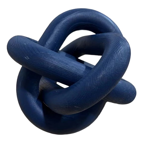 ZFSBZBS Wood Knot Decor -Coffee Table Decor Shelf Decor Table Books Hand Carved Home Decoration Boho Country Rustic Modern Shabby Chic Style 3 Link Wooden Knot Chain Link Decor,Blue