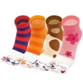 thumbnail image 1 of ZFSOCK 4 Pack Women's Novelty Socks Tabi Flip Flop Socks Japanese Kimono Cotton Ankle Socks for Women Female, 1 of 5