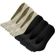 ZFSOCK 6 Pairs Toe Socks Women No Show Low Cut Socks Cotton Breathable Running Athletic Five Toe Socks for Women Ladies Size 5-10