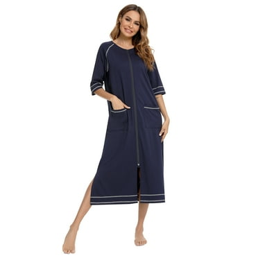 Casual Nights Women's Long Quilted Robe House Dress - Walmart.com