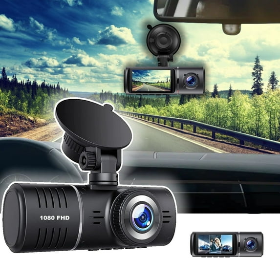 ZFYXGS 2.45-inch High-definition 1080P Driving Recorder With Two Lens Co Display For Wide-angle Shooting Parking Monitoring Loop Recording And In Car DVR