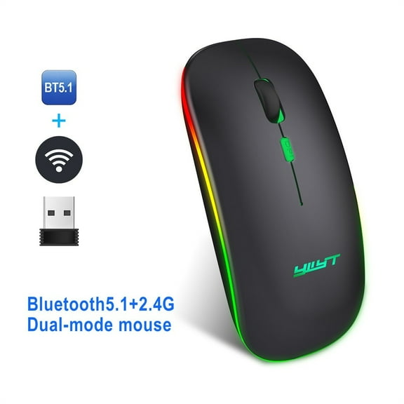 ZFYXGS 2.4G Wireless Bluetooth Mode Gaming Mouse Backlit 1600DPI For PC Laptop