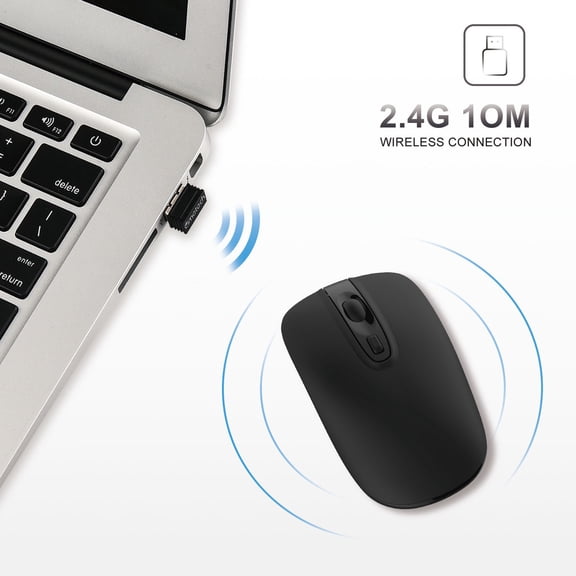 ZFYXGS 2.4G Wireless Mouse USB Rechargeable-thin Photoelectric Mouse Silent Mute
