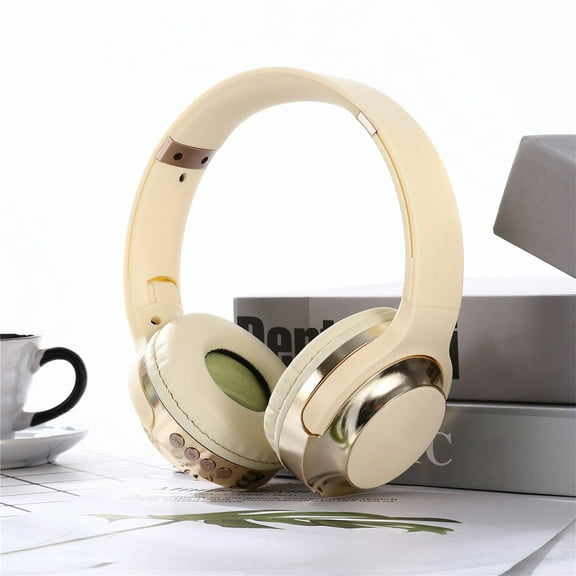 ZFYXGS Bluetooth Headphones, Wireless Headphones with Noise Cancelling Hight Sound Quality Waterproof Foldable LED Light, Over-ear Headphones Wireless for Home Office Cellphone PC