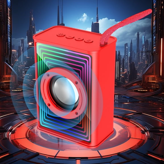 ZFYXGS Bluetooth Speaker Colorful Ambient Light Outdoor Car Desktop Subwoofer Mini Mini Speaker