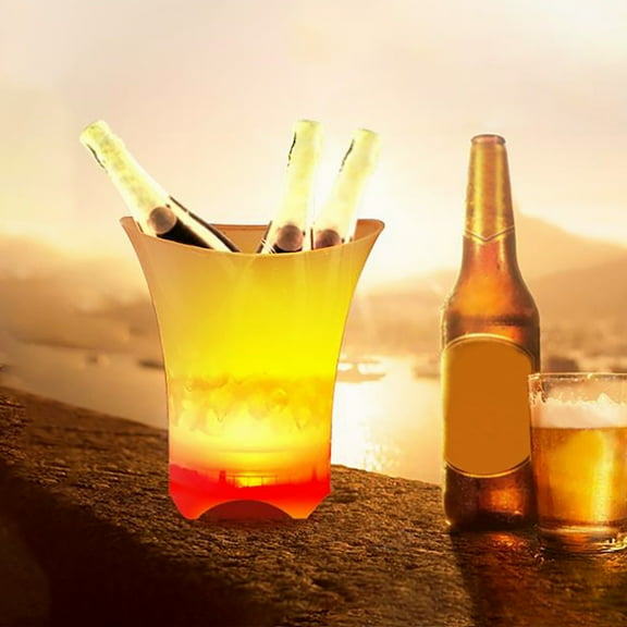 ZFYXGS Bluetooth Speaker Ice Bucket Beer Bucket Subwoofer Sound Food Grade Polythene Material Built-in LED Light Suitable For Parties Bars Dancing
