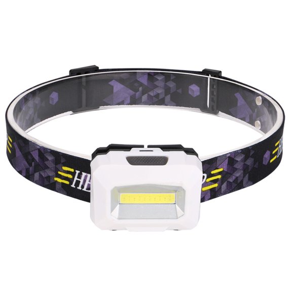 ZFYXGS COB LED Headlamp Mini Headlight Flashlight Camping Torch Lantern AAA