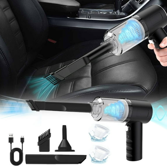 ZFYXGS Car Vacuum Cleaner 3000PA Strong Suction Handheld Wireless Vacuum Cleaner Blower 2 In 1 Portable Vacuum Cleaner For Car Home