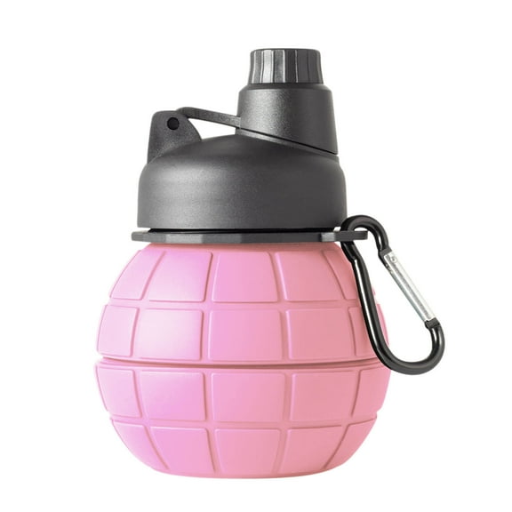 ZFYXGS Collapsible Water Bottle Reusable 550ml Pink