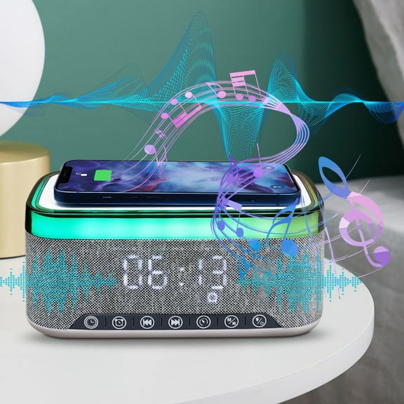 ZFYXGS Desktop Bluetooth Speaker White Noise Music RGB Light Clock Display Wireless Bluetooth-filled Audio