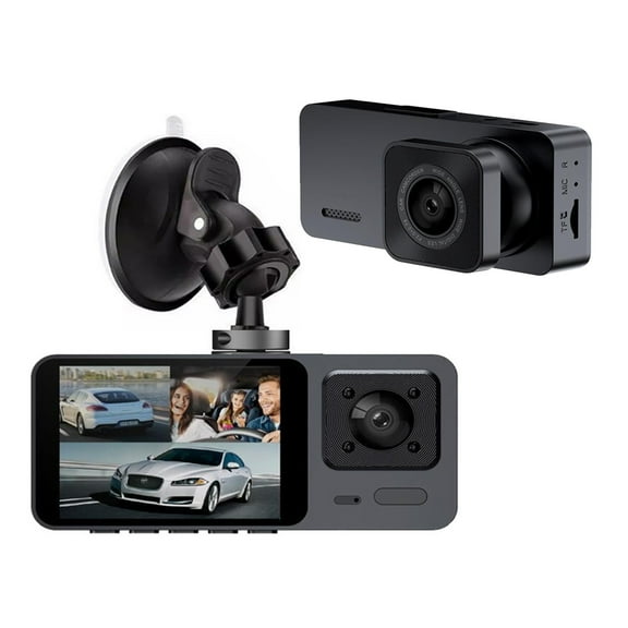 ZFYXGS Driving Recorder With Two 2.0-inch 1080P Screens In Front Of And Inside The Car. 170 Degree Wide-angle Shooting Loop Recording Parking Monitoring