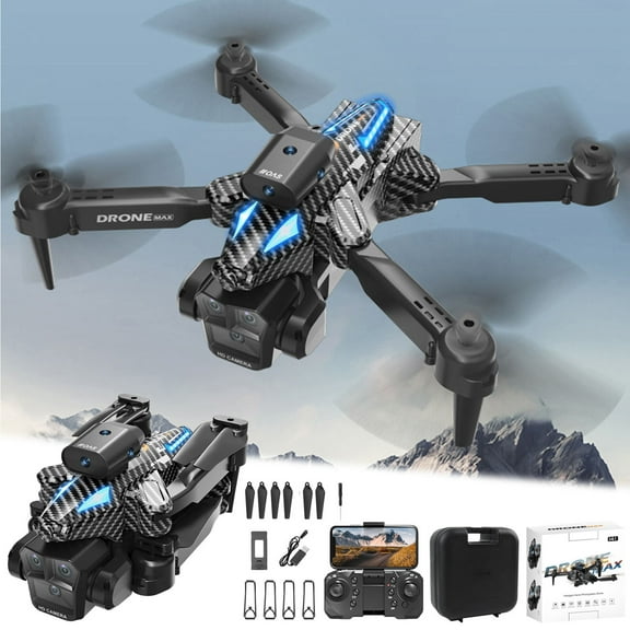 ZFYXGS Drone with Three Camera for Adult Photography Ultra Clear Quadcopter Automatic Return Flight Remote Control Airplane