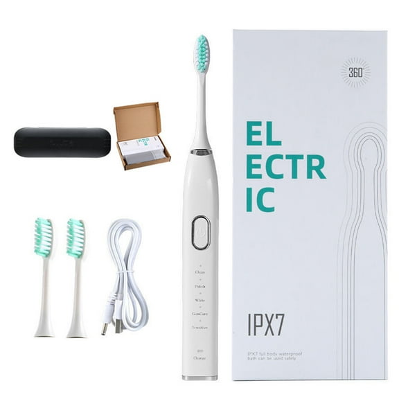 ZFYXGS Electric Toothbrush for Adults, 3 Brush Heads, White